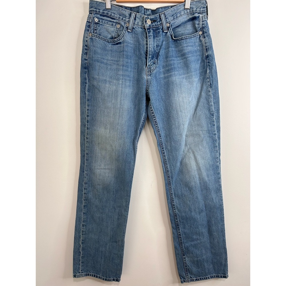 Levis 514 Straight Fit Mens Jeans W33 L32 Medium Wash Blue Denim 100 Cotton